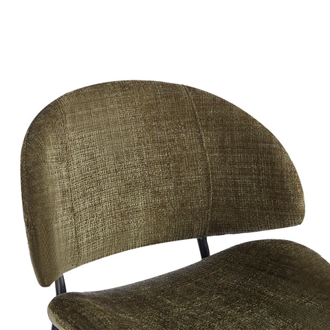 Wexley Set of 4 Velvet Dining Chairs - Olive Green