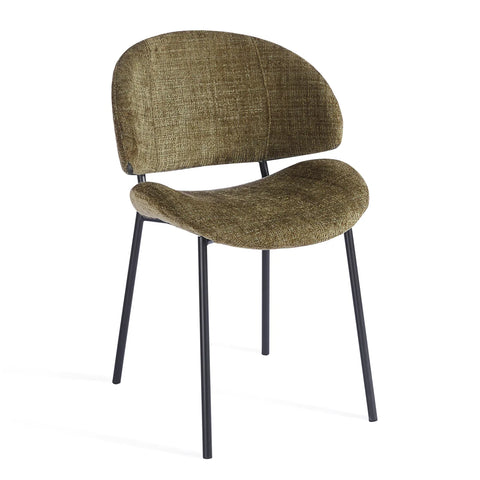 Wexley Set of 4 Velvet Dining Chairs - Olive Green