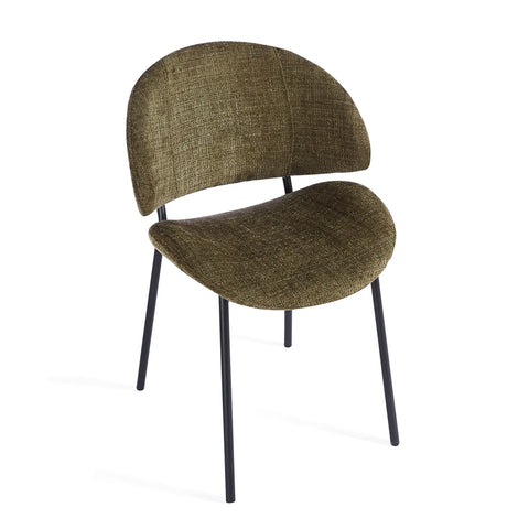 Wexley Set of 4 Velvet Dining Chairs - Olive Green