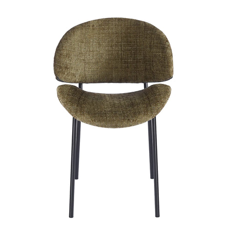 Wexley Set of 4 Velvet Dining Chairs - Olive Green