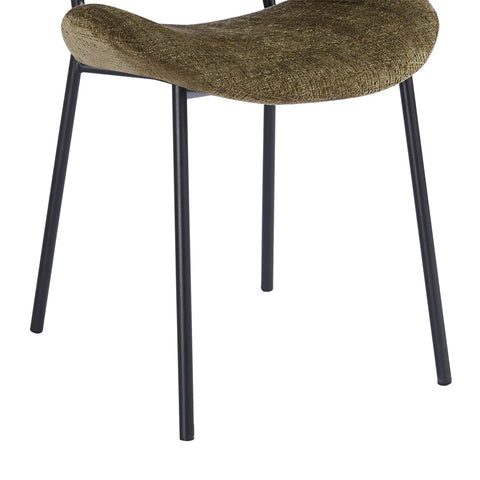 Wexley Set of 4 Velvet Dining Chairs - Olive Green