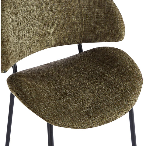 Wexley Set of 4 Velvet Dining Chairs - Olive Green