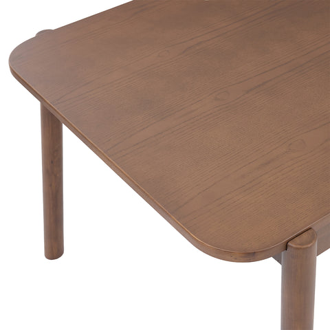 Wexley Contemporary Modern Walnut Effect 4-6 Rectangle Wooden Dining Table - 140cm