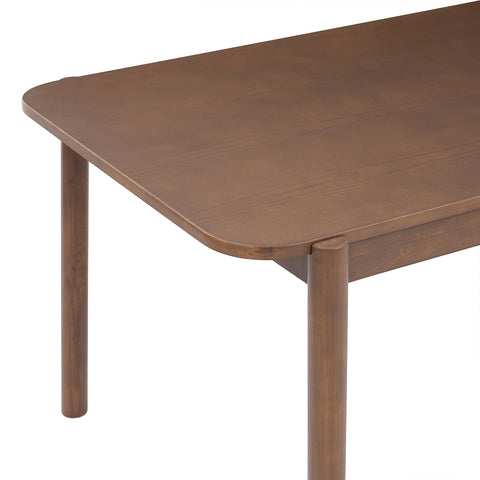 Wexley Contemporary Modern Walnut Effect 4-6 Rectangle Wooden Dining Table - 140cm