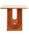 Willow Bend French Vintage Limestone & Walnut Wood Dining Table - 140cm x 80cm