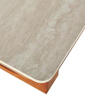 Willow Bend French Vintage Limestone & Walnut Wood Dining Table - 140cm x 80cm