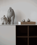 Willow White Ceramic-Top TV Stand with Matte Beige Finish for TVs up to 78"