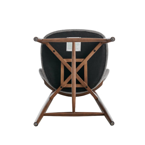 Wisby Grey Fabric Wooden Bar Stool