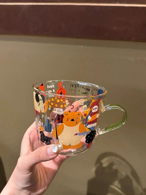 Woodland Whimsy Glass Cup - 500ml - Furnt