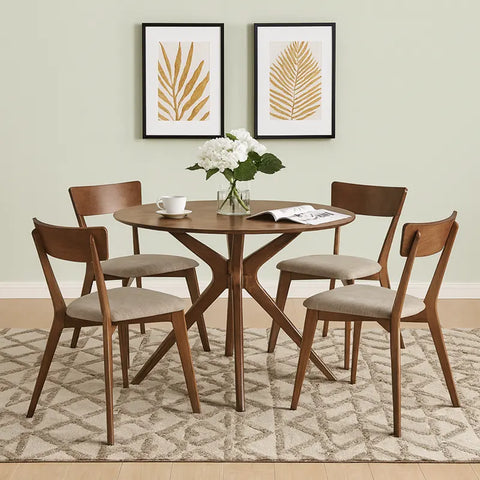 Bali Round Wooden Dining Table - 120cm