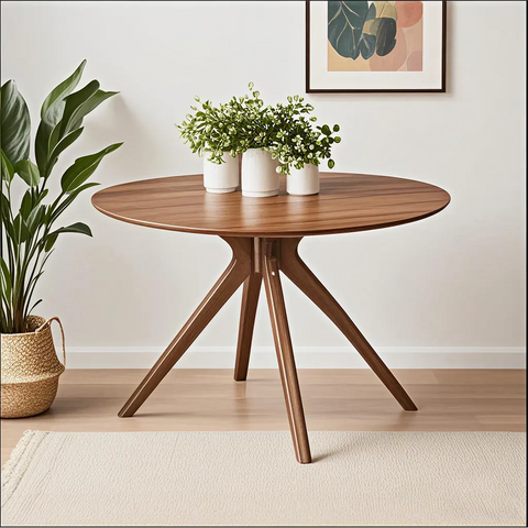 Bali Round Wooden Dining Table - 120cm