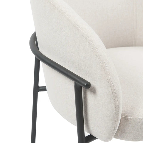 Cassie Beige Fabric Occasional Chairs
