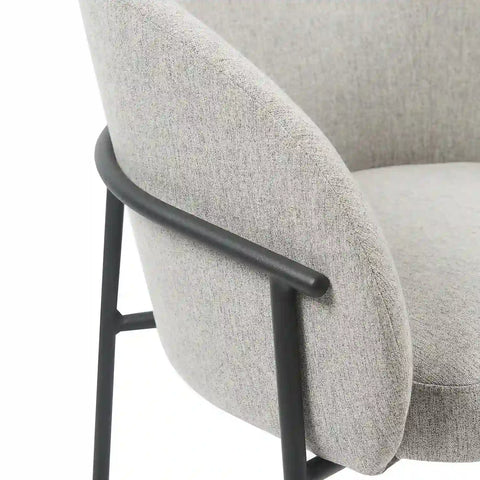 Cassie Light Grey Fabric Occasional Chairs