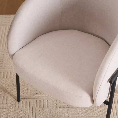 Cassie Beige Fabric Occasional Chairs