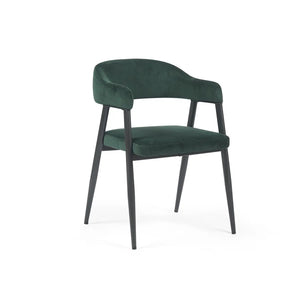 Chelsea Set of 2 Dark Green Velvet Dining Chairs