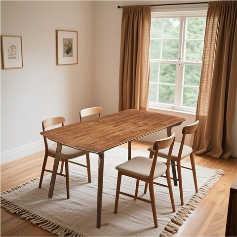 Cheston Rectangle Wooden Dining Table - 140cm