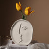 Raw Clay Abstract Face Ceramic Vase
