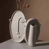Raw Clay Abstract Face Ceramic Vase