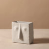 Raw Clay Abstract Face Ceramic Vase