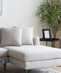 Orka Fabric Left Corner Sofa - Beige