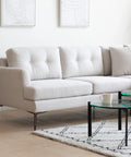 Orka Fabric Left Corner Sofa - Beige
