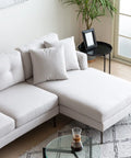Orka Fabric Left Corner Sofa - Beige