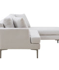 Orka Fabric Left Corner Sofa - Beige