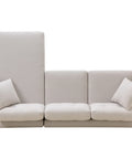 Orka Fabric Left Corner Sofa - Beige