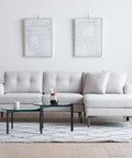 Orka Fabric Left Corner Sofa - Beige