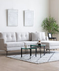 Orka Fabric Left Corner Sofa - Beige