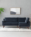 Vega Velvet Modular Corner Sofa - Dark Grey Charcoal