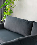 Vega Velvet Modular Corner Sofa - Dark Grey Charcoal