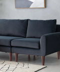 Vega Velvet Modular Corner Sofa - Dark Grey Charcoal