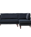 Vega Velvet Modular Corner Sofa - Dark Grey Charcoal