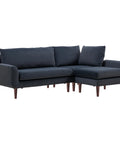 Vega Velvet Modular Corner Sofa - Dark Grey Charcoal