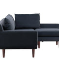 Vega Velvet Modular Corner Sofa - Dark Grey Charcoal