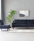 Vega Velvet Modular Corner Sofa - Dark Grey Charcoal