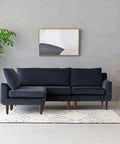 Vega Velvet Modular Corner Sofa - Dark Grey Charcoal