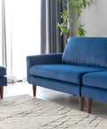 Vega Velvet Modular Corner Sofa - Navy