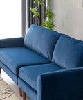 Vega Velvet Modular Corner Sofa - Navy