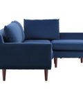 Vega Velvet Modular Corner Sofa - Navy