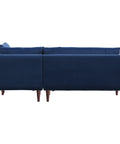 Vega Velvet Modular Corner Sofa - Navy