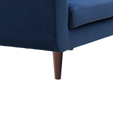 Vega Velvet Corner Sofa - Navy