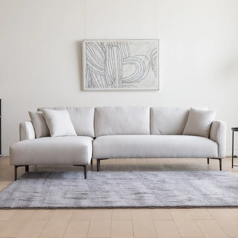 Barry Linen Corner Sofa - Beige