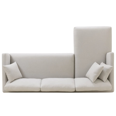 Barry Linen Corner Sofa - Beige