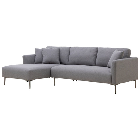 Barry Linen Corner Sofa - Dark Grey