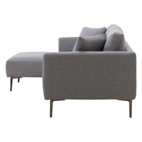 Barry Linen Corner Sofa - Dark Grey