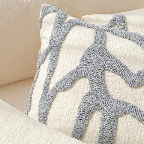 Grey Haze Plush Abstract Pillow Cushion