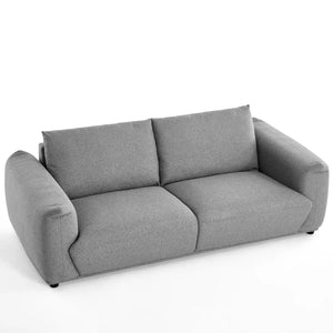 Emery Speckled Fabric 3 Seater Sofa - Light Grey
