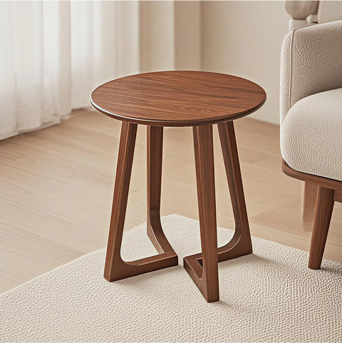 Enzo Round Wooden Side Table